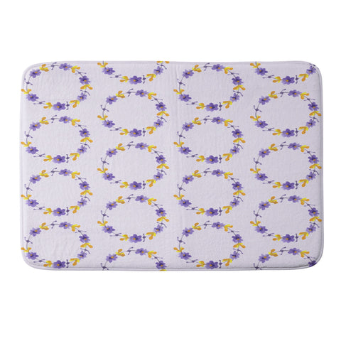 Morgan Kendall violets Memory Foam Bath Mat